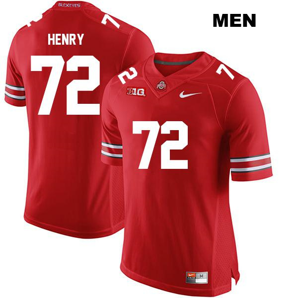 no. 72 Avery Henry Authentic Ohio State Buckeyes Red Stitched Mens College Football Jersey