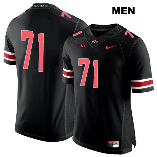 no. 71 Ben Christman Authentic Stitched Ohio State Buckeyes Black Mens College Football Jersey - No Name
