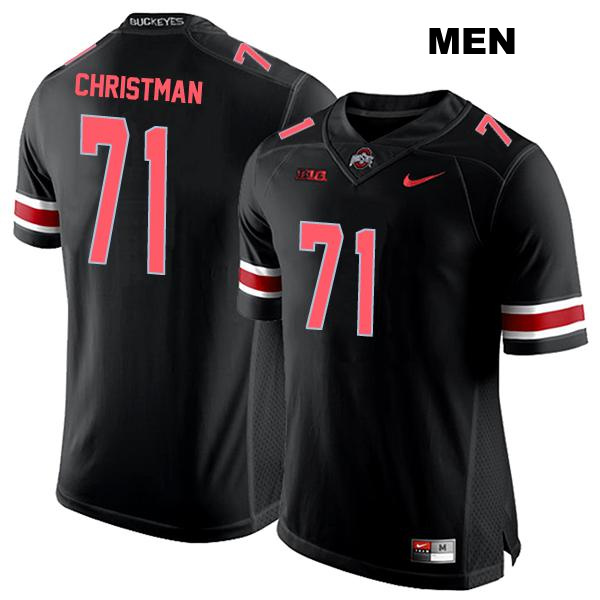 no. 71 Ben Christman Authentic Ohio State Buckeyes Stitched Black Mens College Football Jersey