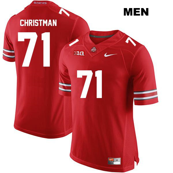 no. 71 Ben Christman Authentic Stitched Ohio State Buckeyes Red Mens College Football Jersey