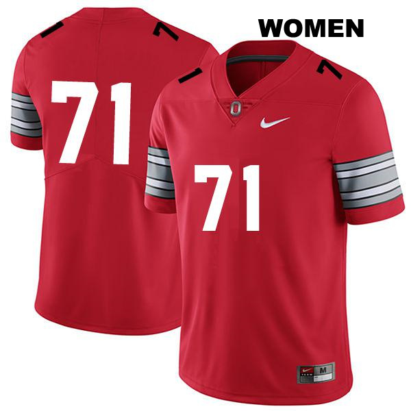 no. 71 Ben Christman Stitched Authentic Ohio State Buckeyes Darkred Womens College Football Jersey - No Name