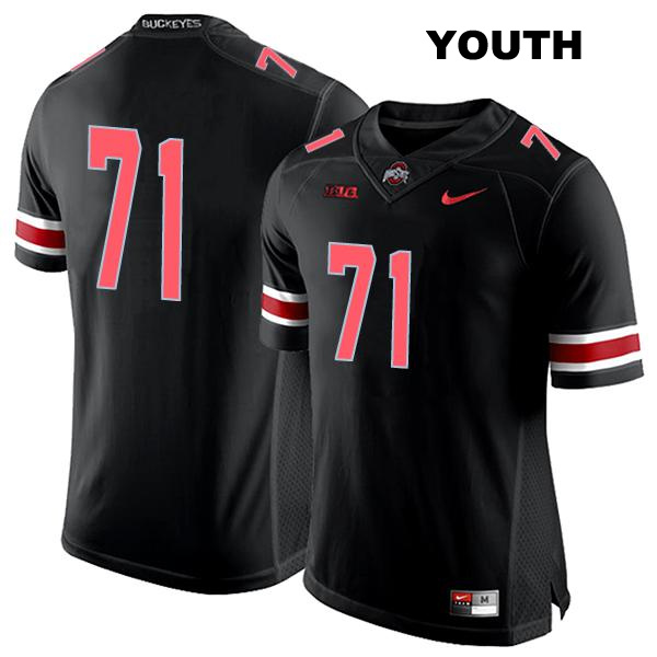 no. 71 Ben Christman Authentic Stitched Ohio State Buckeyes Black Youth College Football Jersey - No Name