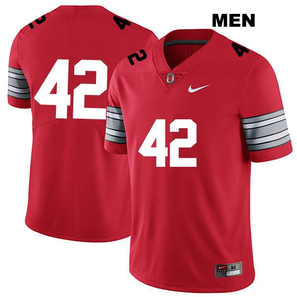 Stitched no. 42 Bradley Robinson Authentic Ohio State Buckeyes Darkred Mens College Football Jersey - No Name