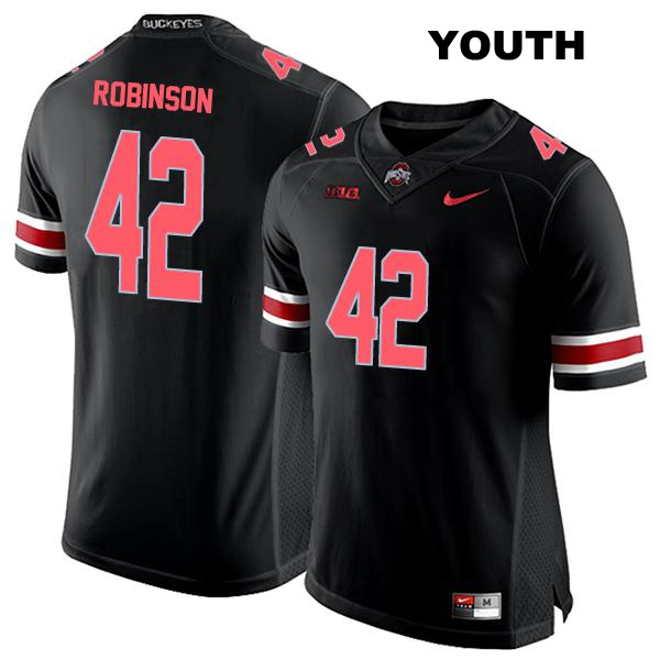 no. 42 Bradley Robinson Authentic Ohio State Buckeyes Black Stitched Youth College Football Jersey