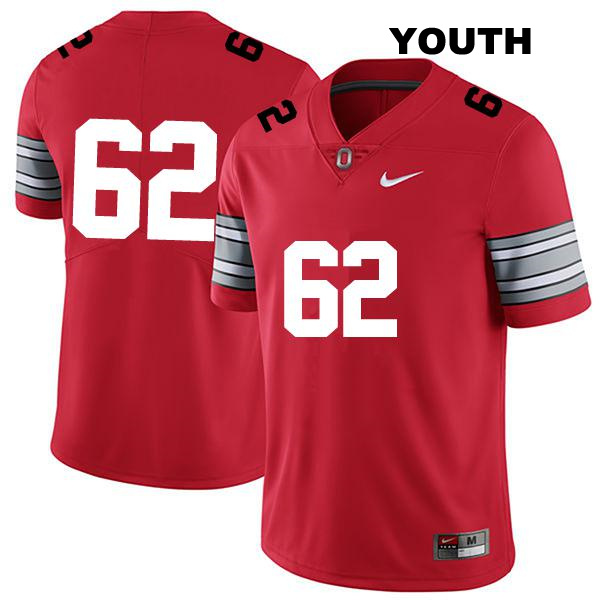 no. 62 Bryce Prater Stitched Authentic Ohio State Buckeyes Darkred Youth College Football Jersey - No Name