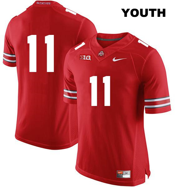 no. 11 CJ Hicks Authentic Ohio State Buckeyes Stitched Red Youth College Football Jersey - No Name