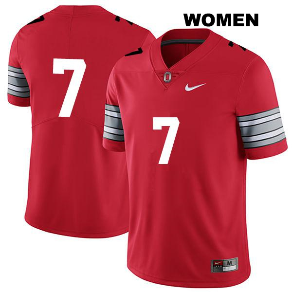 no. 7 CJ Stroud Stitched Authentic Ohio State Buckeyes Darkred Womens College Football Jersey - No Name
