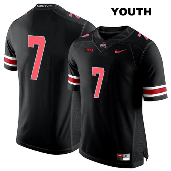 no. 7 CJ Stroud Authentic Stitched Ohio State Buckeyes Black Youth College Football Jersey - No Name