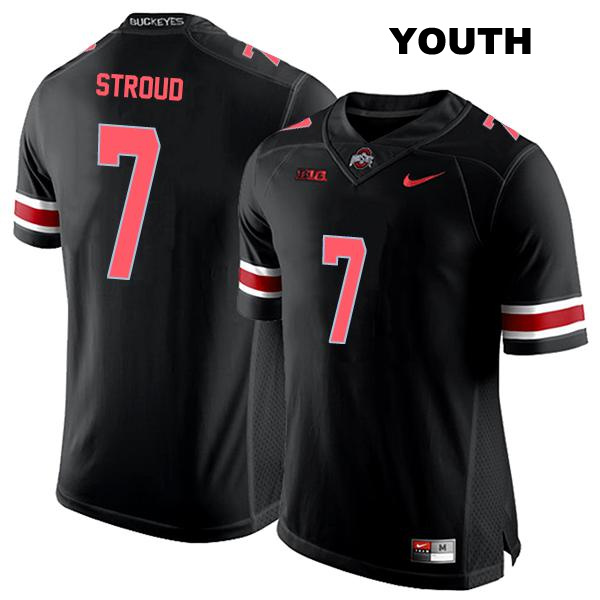 no. 7 CJ Stroud Authentic Stitched Ohio State Buckeyes Black Youth College Football Jersey
