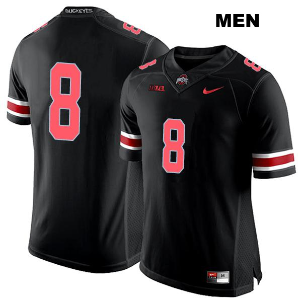Stitched no. 8 Cade Stover Authentic Ohio State Buckeyes Black Mens College Football Jersey - No Name