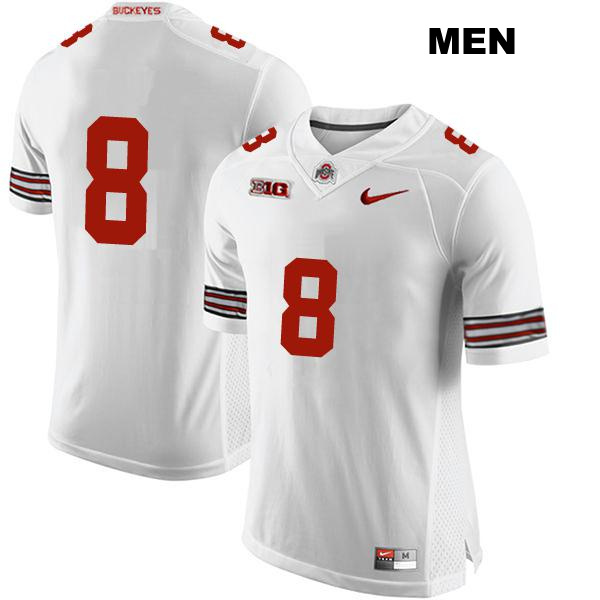no. 8 Cade Stover Stitched Authentic Ohio State Buckeyes White Mens College Football Jersey - No Name