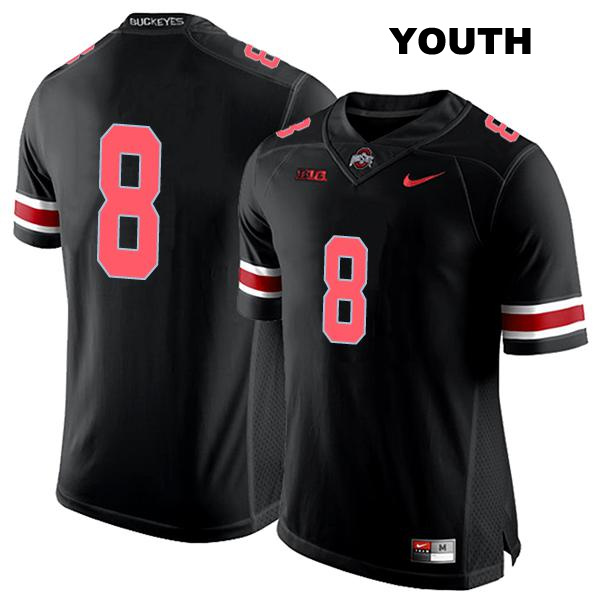 no. 8 Cade Stover Stitched Authentic Ohio State Buckeyes Black Youth College Football Jersey - No Name