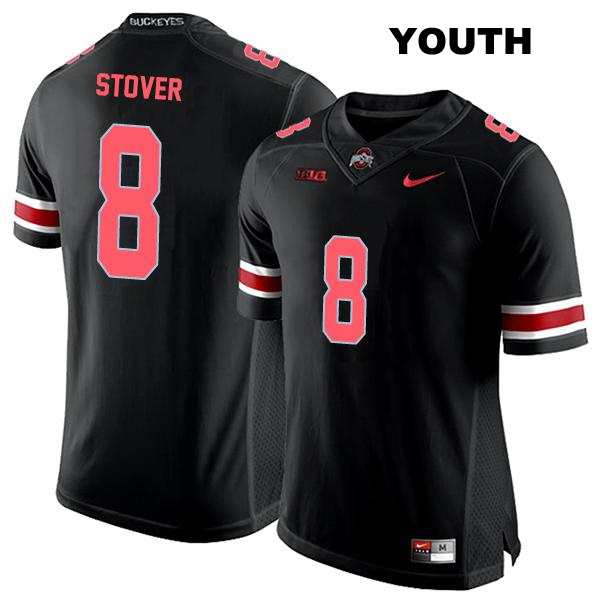 Stitched no. 8 Cade Stover Authentic Ohio State Buckeyes Black Youth College Football Jersey