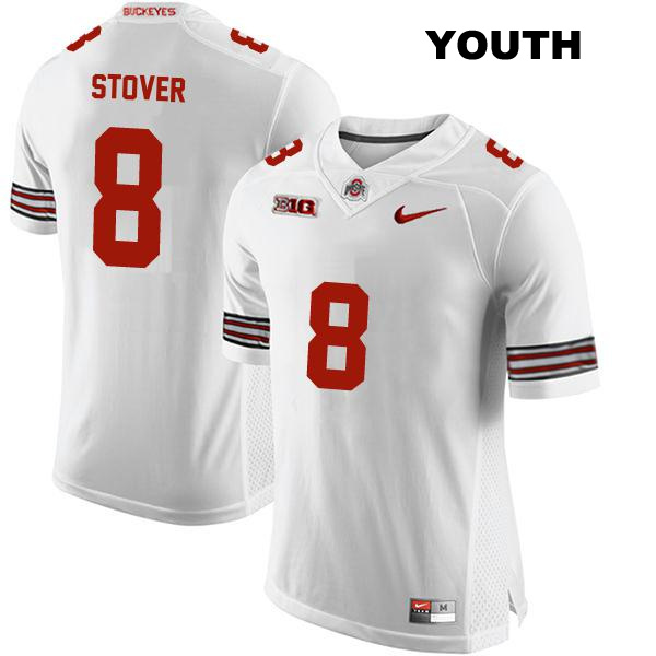no. 8 Cade Stover Authentic Stitched Ohio State Buckeyes White Youth College Football Jersey