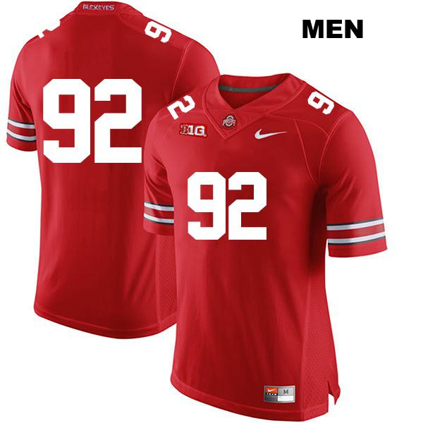 no. 92 Stitched Caden Curry Authentic Ohio State Buckeyes Red Mens College Football Jersey - No Name