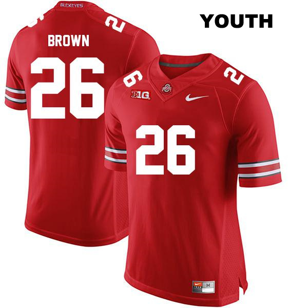 no. 26 Cameron Brown Authentic Stitched Ohio State Buckeyes Red Youth College Football Jersey