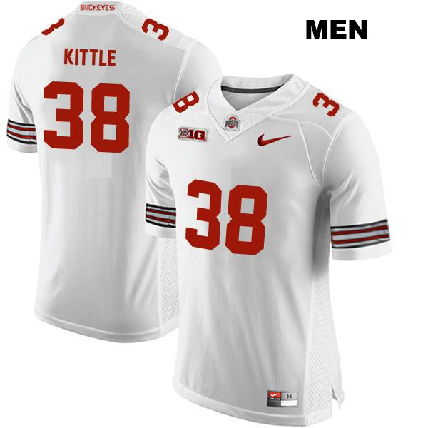 no. 38 Cameron Kittle Authentic Ohio State Buckeyes White Stitched Mens College Football Jersey