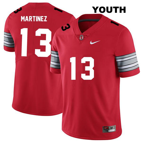 no. 13 Cameron Martinez Authentic Stitched Ohio State Buckeyes Darkred Youth College Football Jersey