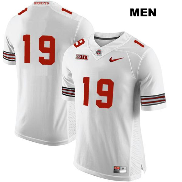 no. 19 Stitched Chad Ray Authentic Ohio State Buckeyes White Mens College Football Jersey - No Name