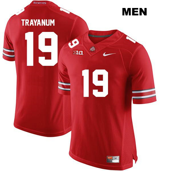 no. 19 Chip Trayanum Authentic Ohio State Buckeyes Stitched Red Mens College Football Jersey