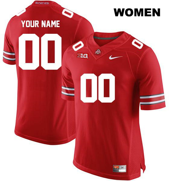 Customized Customized Stitched Authentic Ohio State Buckeyes Red Womens College Football Jersey