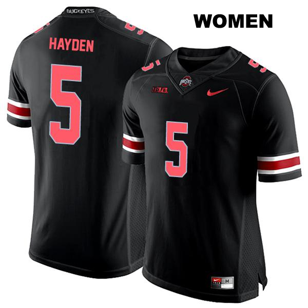 no. 5 Stitched Dallan Hayden Authentic Ohio State Buckeyes Black Womens College Football Jersey