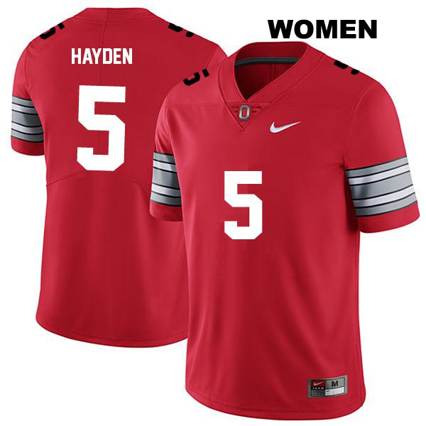 no. 5 Dallan Hayden Stitched Authentic Ohio State Buckeyes Darkred Womens College Football Jersey