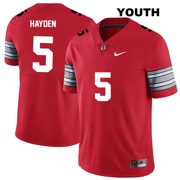 no. 5 Dallan Hayden Stitched Authentic Ohio State Buckeyes Darkred Youth College Football Jersey