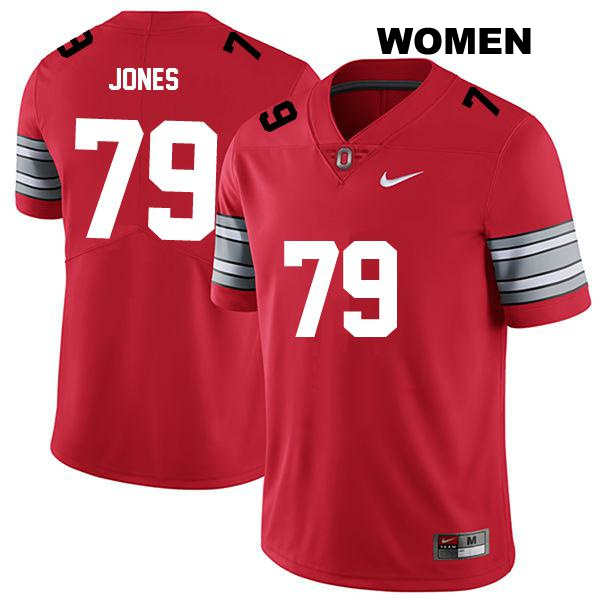 no. 79 Stitched Dawand Jones Authentic Ohio State Buckeyes Darkred Womens College Football Jersey