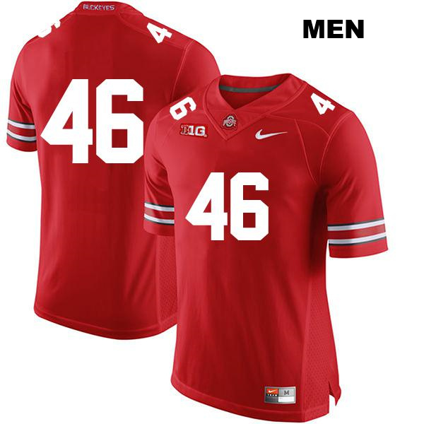 no. 46 Elias Myers Authentic Stitched Ohio State Buckeyes Red Mens College Football Jersey - No Name