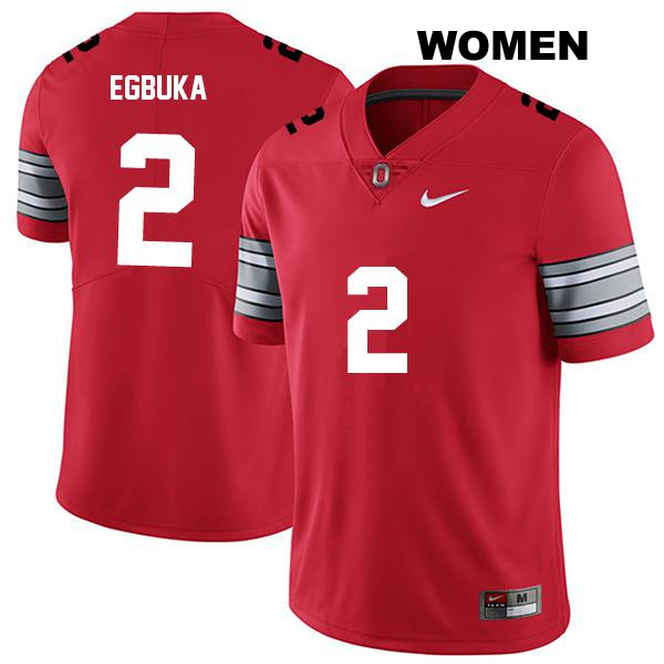 no. 2 Stitched Emeka Egbuka Authentic Ohio State Buckeyes Darkred Womens College Football Jersey