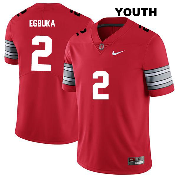 no. 2 Emeka Egbuka Authentic Stitched Ohio State Buckeyes Darkred Youth College Football Jersey