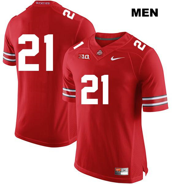 no. 21 Evan Pryor Authentic Ohio State Buckeyes Stitched Red Mens College Football Jersey - No Name