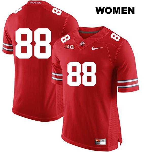 Stitched no. 88 Gee Scott Jr Authentic Ohio State Buckeyes Red Womens College Football Jersey - No Name
