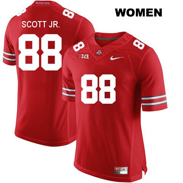 no. 88 Gee Scott Jr Authentic Stitched Ohio State Buckeyes Red Womens College Football Jersey