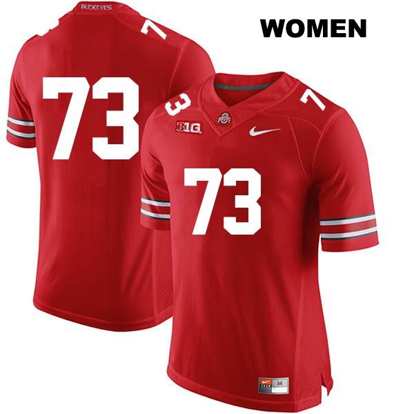 no. 73 Grant Toutant Stitched Authentic Ohio State Buckeyes Red Womens College Football Jersey - No Name