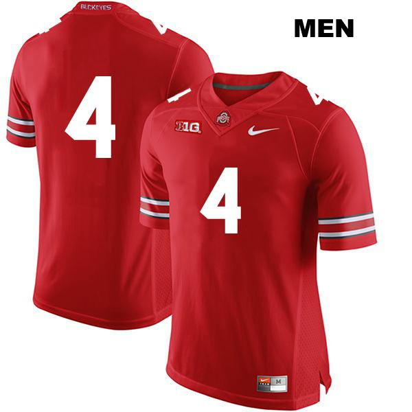 no. 4 JK Johnson Stitched Authentic Ohio State Buckeyes Red Mens College Football Jersey - No Name