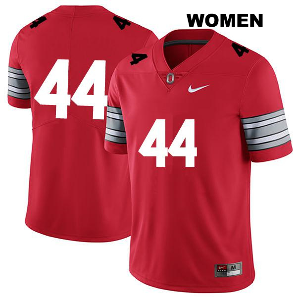 no. 44 JT Tuimoloau Authentic Stitched Ohio State Buckeyes Darkred Womens College Football Jersey - No Name