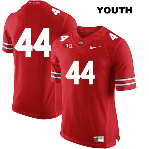 no. 44 JT Tuimoloau Authentic Ohio State Buckeyes Red Stitched Youth College Football Jersey - No Name
