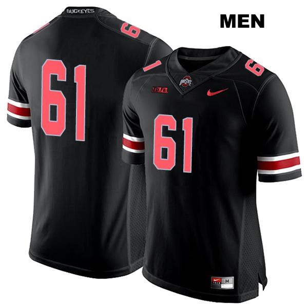 no. 61 Jack Forsman Authentic Stitched Ohio State Buckeyes Black Mens College Football Jersey - No Name