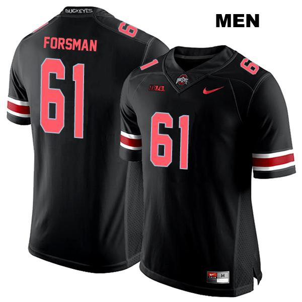 no. 61 Jack Forsman Authentic Ohio State Buckeyes Black Stitched Mens College Football Jersey