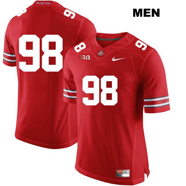 no. 98 Jake Seibert Authentic Ohio State Buckeyes Stitched Red Mens College Football Jersey - No Name