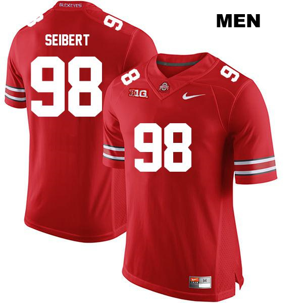 no. 98 Stitched Jake Seibert Authentic Ohio State Buckeyes Red Mens College Football Jersey