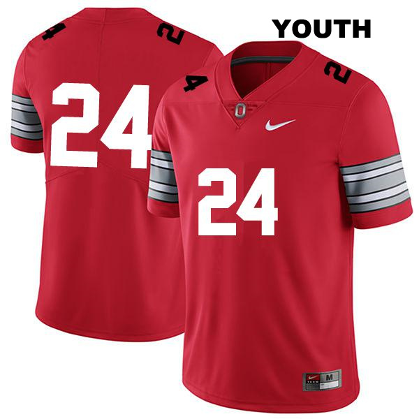 no. 24 Jantzen Dunn Authentic Ohio State Buckeyes Stitched Darkred Youth College Football Jersey - No Name