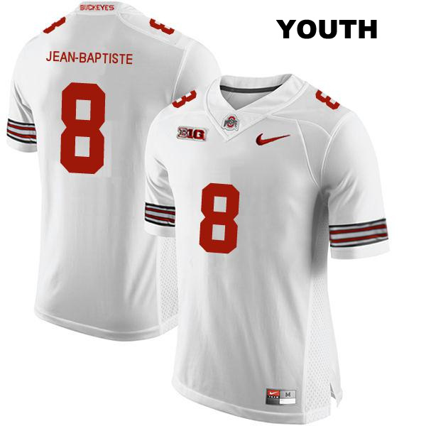 no. 8 Javontae Jean-Baptiste Authentic Ohio State Buckeyes Stitched White Youth College Football Jersey