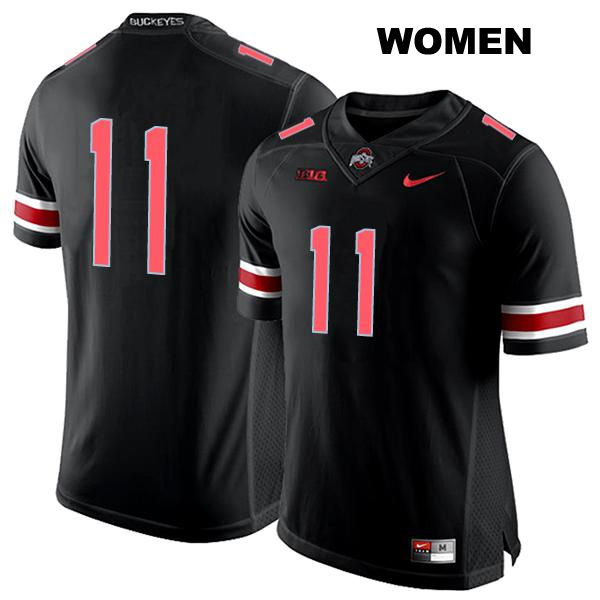 no. 11 Jaxon Smith-Njigba Authentic Stitched Ohio State Buckeyes Black Womens College Football Jersey - No Name