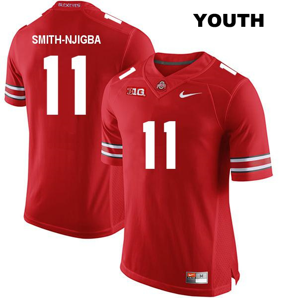 no. 11 Stitched Jaxon Smith-Njigba Authentic Ohio State Buckeyes Red Youth College Football Jersey
