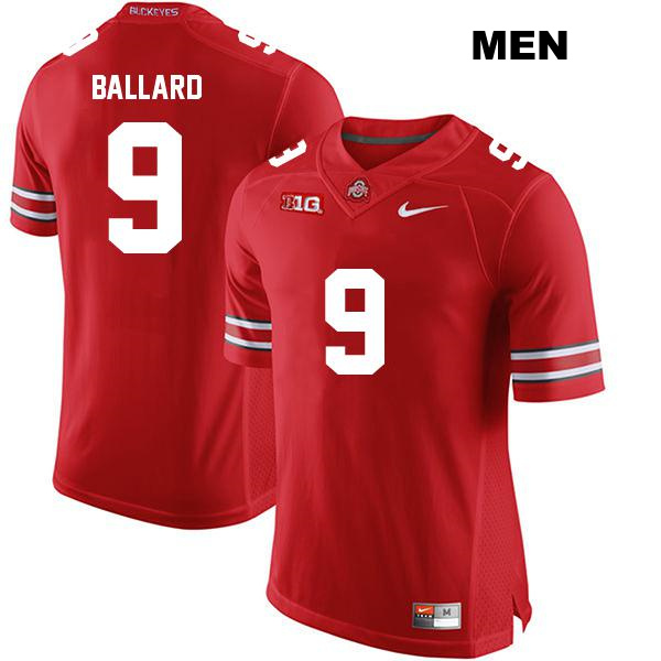 no. 9 Stitched Jayden Ballard Authentic Ohio State Buckeyes Red Mens College Football Jersey