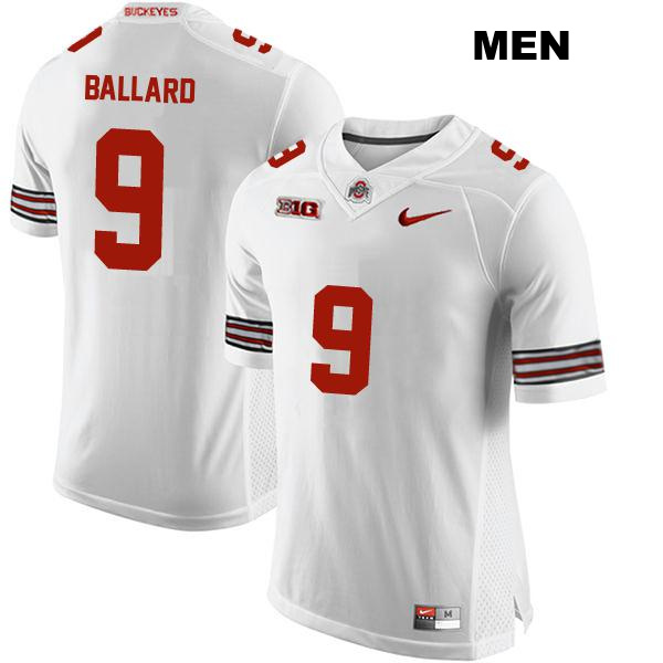 no. 9 Jayden Ballard Authentic Ohio State Buckeyes Stitched White Mens College Football Jersey