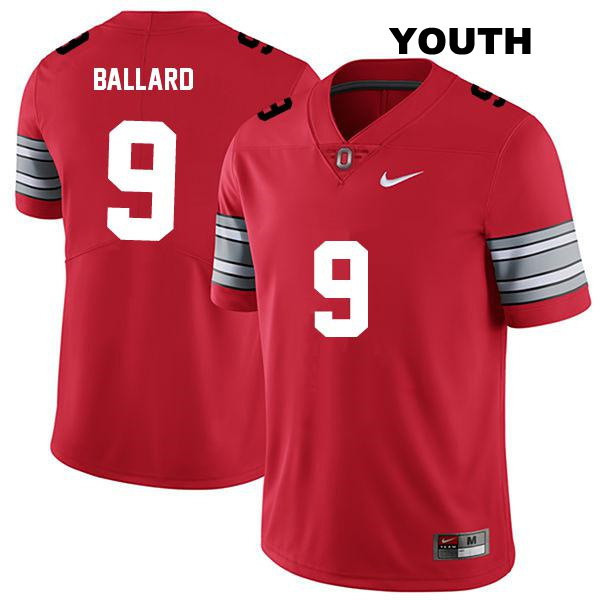 no. 9 Jayden Ballard Stitched Authentic Ohio State Buckeyes Darkred Youth College Football Jersey